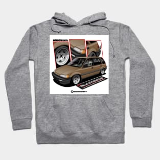 Brand logo bosozoku civic wagon Hoodie